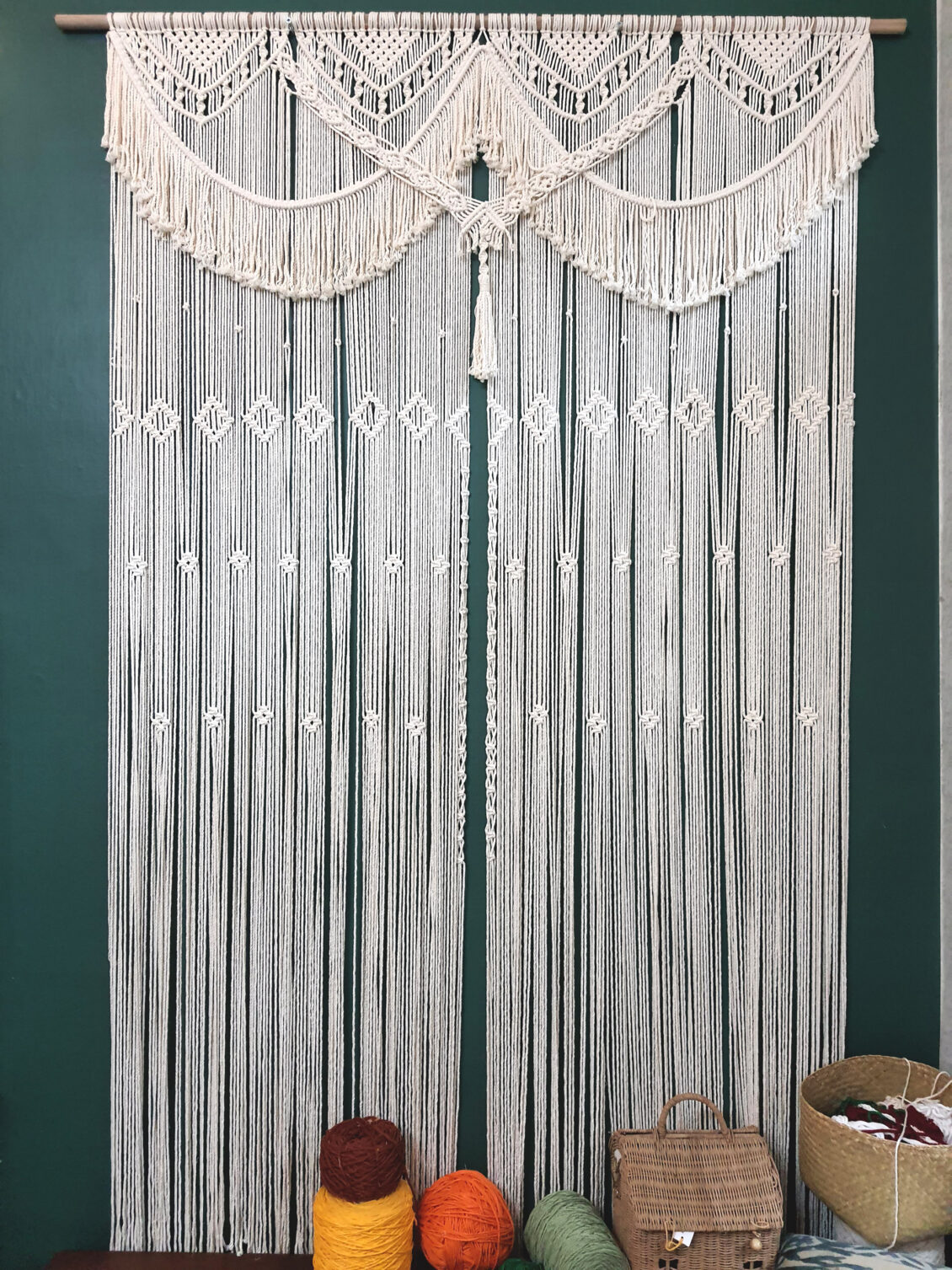 Rèm cửa phòng khách Macrame - Kieuhandmadeshop