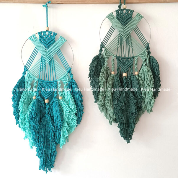 Macrame dreamcatcher trang trí tường nghệ thuật