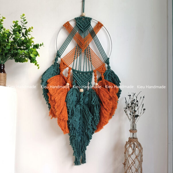 Macrame dreamcatcher trang trí tường nghệ thuật