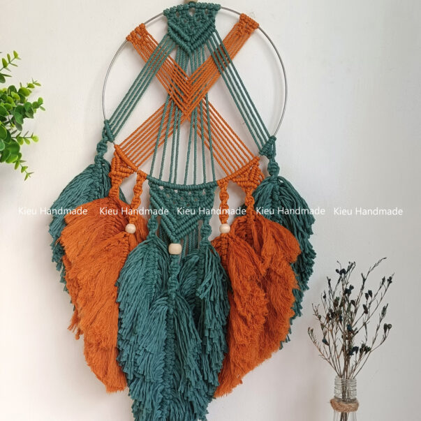 Macrame dreamcatcher trang trí tường nghệ thuật