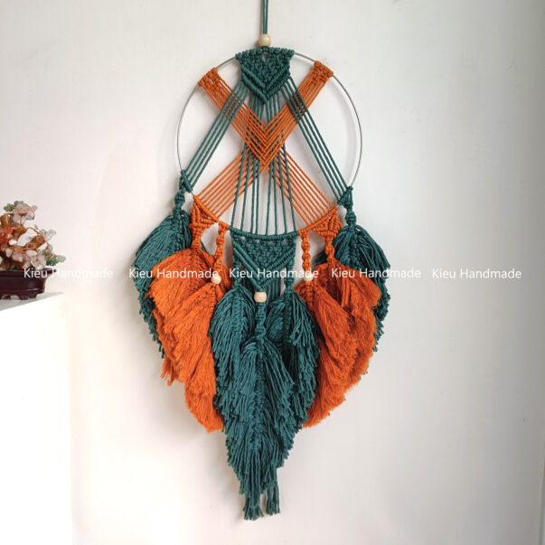 Macrame dreamcatcher trang trí tường nghệ thuật