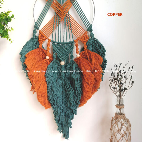 Macrame dreamcatcher trang trí tường nghệ thuật