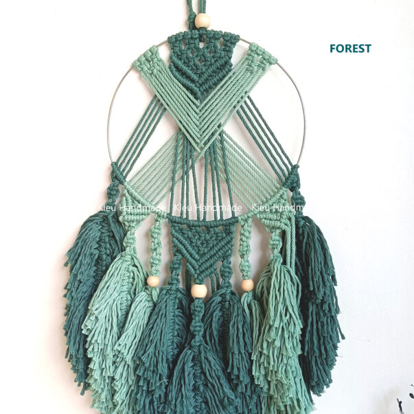 Macrame dreamcatcher trang trí tường nghệ thuật