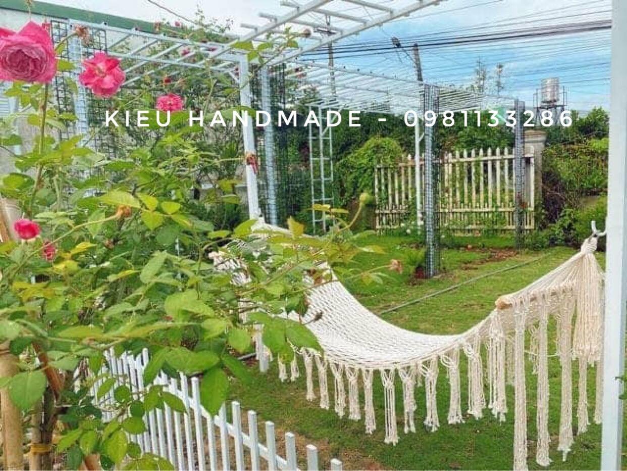 Cặp gỗ làm võng macrame +khoen võng - Ảnh 2