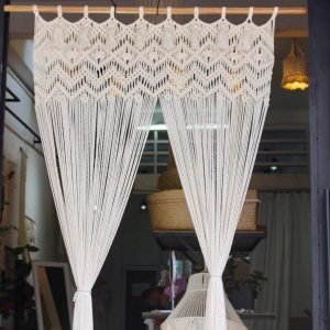 Vách Ngăn, Rèm Cửa Macrame Rộng 1m– Nhiều Màu