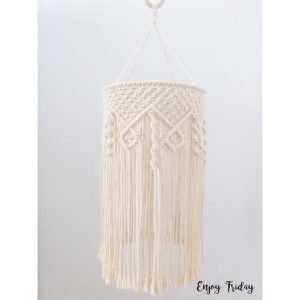 Chao đèn macrame 20cm - phong cách decor trang trí nhà cửa