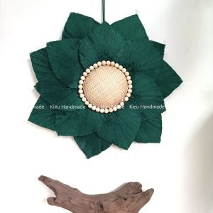 Mành Macrame hoa hướng dương phối màu trang trí