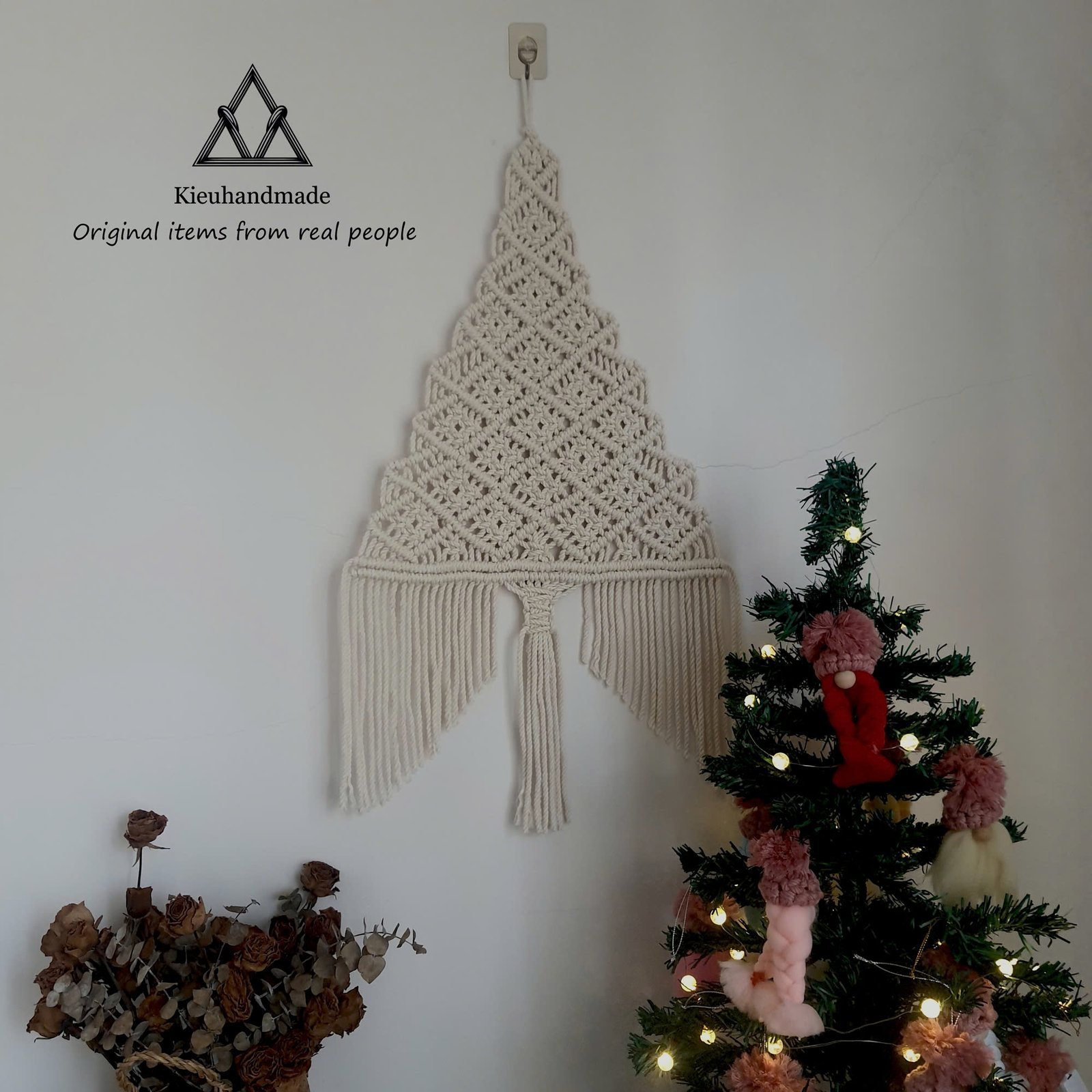Cây thông Noel Macrame thủ công