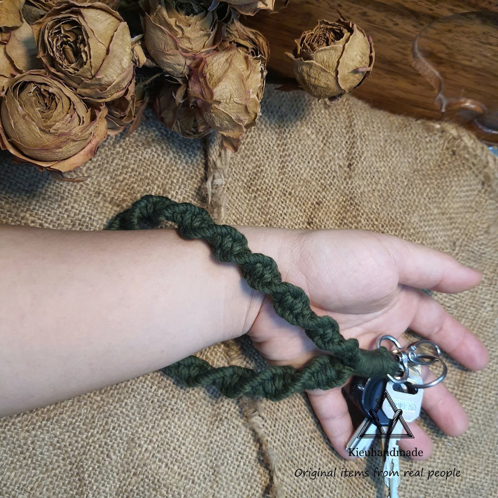 Móc khóa Macrame phong cách Boho