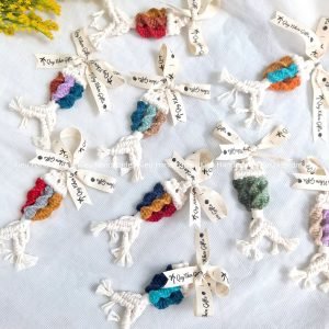Móc chìa khoá macrame hình cá, móc khoá boho, móc khoá xinh xắn, nhiều màu sắc
