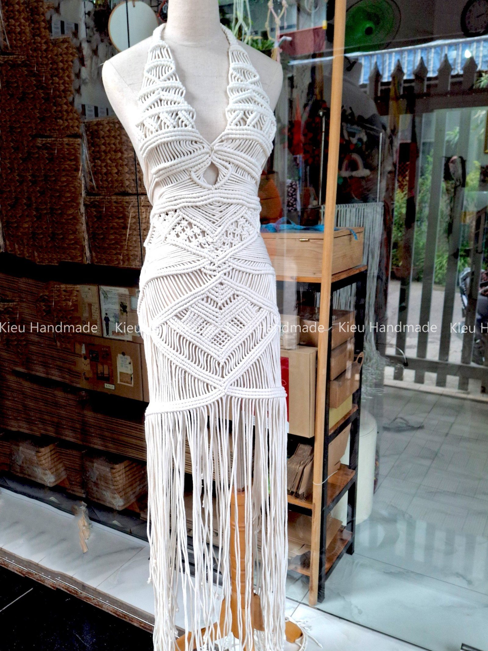 Đầm , Váy macrame, đầm tết dây phong cách Boho,chụp hình ngoại cảnh - Ảnh 8