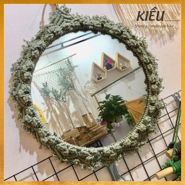 Gương Soi Trang Trí Macrame - Nhiều màu - Ảnh 3