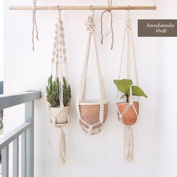 Dây macrame treo chậu cây - Đơn