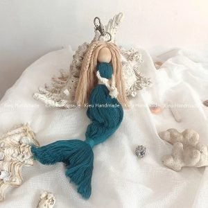 Móc khoá búp bê macrame, móc khoá nàng tiên cá