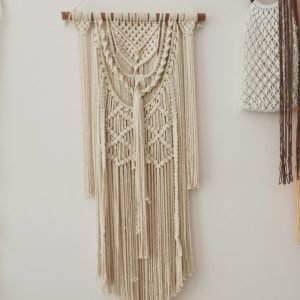 Mành Macrame vintage trang trí treo tường - size 45x100