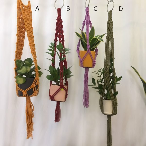 Lưới Treo Chậu Cây Macrame Trang Trí - Ảnh 2