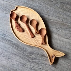Khay gỗ Decor hình cá - Đa chức năng: trang trí, đựng đồ ăn, phụ kiện chụp ảnh