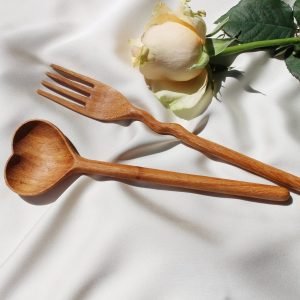 Nĩa xiên gỗ - Bộ Muỗng Nĩa Gỗ